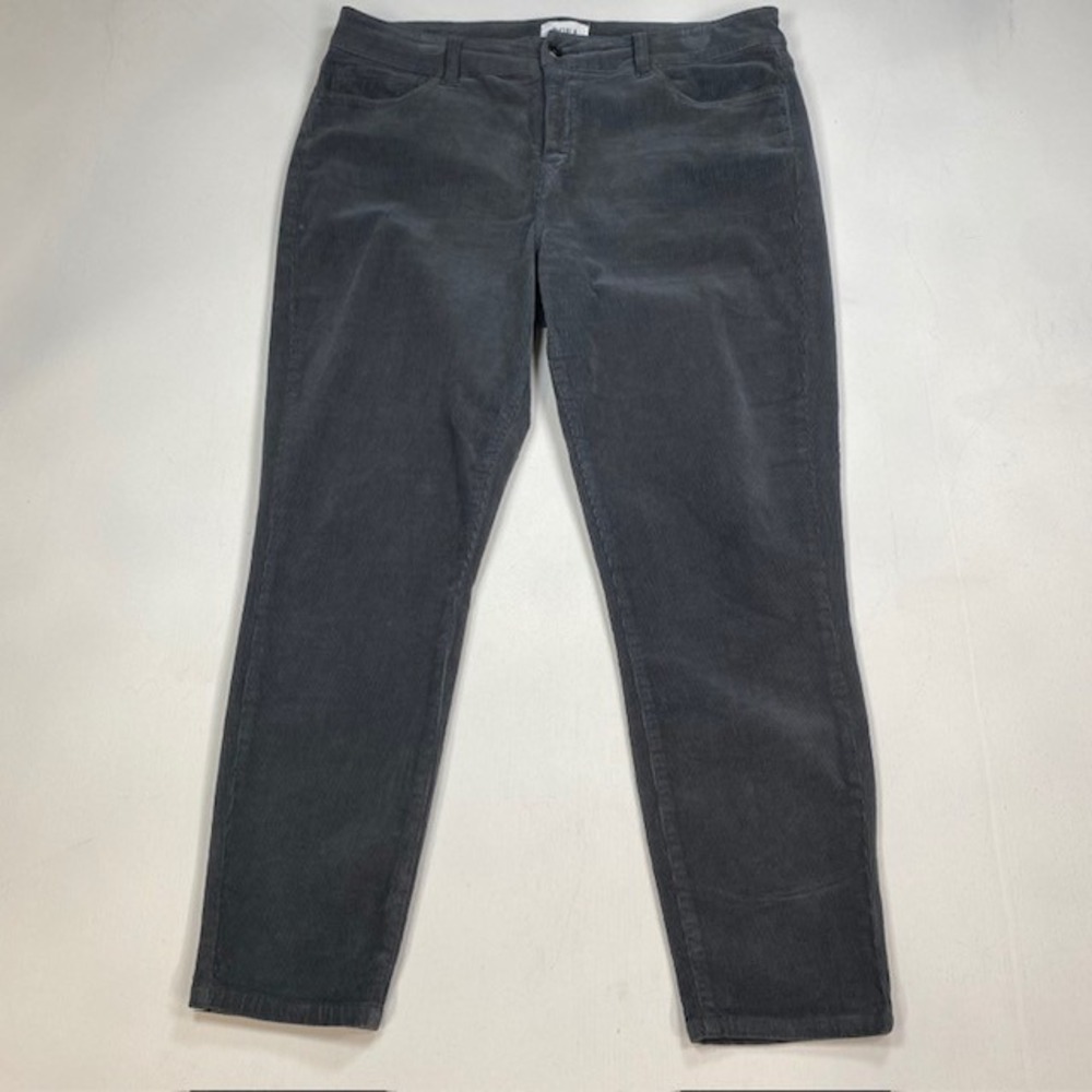 Pistola Charcoal Gray Corduroy Slim Straight High Rise Pants Size 32 Q6731CDY